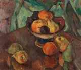 Maria Caspar-Filser, Stillleben mit Äpfeln und Birnen, 1913, Oil on canvas