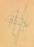 Wladimir Tatlin, Construction, 1921/22, Colored chalk drawing
