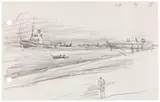 Lyonel Feininger, Hochseeschlepper, 1925, Pencil drawing