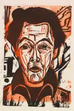 Selbstportrait by Ernst Ludwig Kirchner, 1926, Woodcut in colors, sold Dec 2017