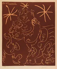 Carnaval by Pablo Picasso, 1967, Linocut, sold Dec 2017