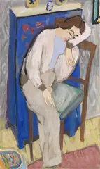 Walter Becker, Sitzende, 1947, Oil on canvas