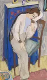 Walter Becker, Sitzende, 1947, Oil on canvas