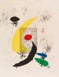 Joan Miró, Pour Paul Éluard, 1973, Etching and aquatint in colors