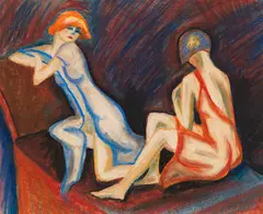 Dodo, Auf dem Canapé, Wohl 1926/27, Pastel