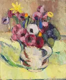 Maria Caspar-Filser, Kleiner Blumenstrauß (Anemonen), 1913/14, Oil on canvas