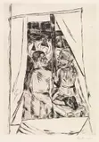 Max Beckmann, Kinder am Fenster, 1922, Drypoint