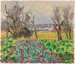 Gemüsebeet by Arnold Balwé, Um 1960, Oil on canvas, sold Dec 2017