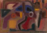 Ida Kerkovius, Ohne Titel (Abstraktion mit 3 Figuren)