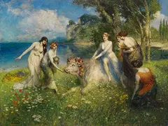 Ferdinand Leeke, Europa auf dem Stier, Ca. 1910, Oil on canvas
