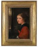 Ludwig von Löfftz, Junges Mädchen am Fenster, Ca. 1870-1890, Oil on canvas
