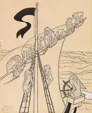 Thomas Theodor Heine, 2 Bll.: Berliner Luderleben. Die Affenfregatte