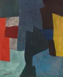Composition abstraite by Serge Poliakoff, 1958, Oil on panel, sold Jun 2017