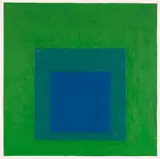 Josef Albers, Squares: Blue and Cobalt Green in Cadmium Green