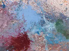 Shôzô Shimamoto, Magi 901 (Bottle crash), 2008, Acrylic