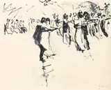 Emil Nolde, Im Ballsaal, 1908, Ink