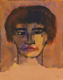 Frauenkopf (mit kurzem Haar) by Emil Nolde, 1918/19, Watercolor, sold Jun 2017