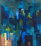 Imagine New York by Rainer Fetting, 1997, Oil on canvas, sold Jun 2017