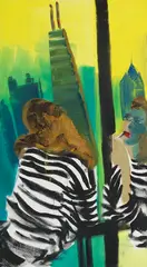 Chicago Lipstick by Rainer Fetting, 1991, Oil, sold Jun 2017
