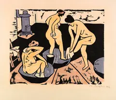 Badende XI by Max Pechstein, 1911, Woodcut, sold Jun 2017