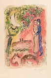 Marc Chagall, Aurore sur Saint-Paul, 1968, Lithograph in colors