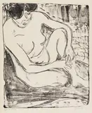 Aktstudie by Ernst Ludwig Kirchner, 1907, Lithograph, sold Jun 2017