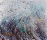 Matthias Meyer, Grasses on Lake, 2009, Oil on canvas