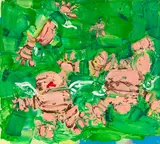 Cornelius Völker, Ohne Titel (Puttiklatsch), 1996/97, Oil on canvas
