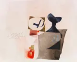 A 17. Sept. 63 by Julius Heinrich Bissier, 1963, Egg and oil tempera, sold Jun 2017