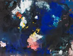 Durchbrochenes Blau by Fred Thieler, 1991, Mixed media on canvas, sold Jun 2017