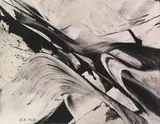 Karl Otto Götz, Bölge, 1957, Gouache