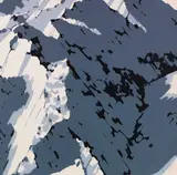 Gerhard Richter, Schweizer Alpen I, 1969, Silkscreen in colors