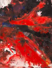 Schwebend vor Rot by Fred Thieler, 1992, Mixed media on canvas, sold Jun 2017