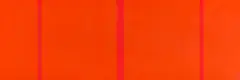 Vera Molnár, Partition d'une surface orange par 3 lignes rouges d'épaisseur inégale (motus), 1960, Gouache