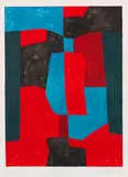Composition rouge, verte et bleue by Serge Poliakoff, 1969, Lithograph in colors, sold Jun 2017