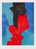Composition bleue, rouge et noire by Serge Poliakoff, 1969, Lithograph in colors, sold Jun 2017