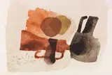 3 Mai 62 R by Julius Heinrich Bissier, 1962, Watercolor, sold Jun 2017