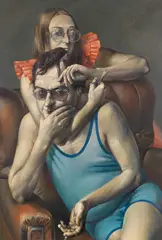 Harald Duwe, Samson und Dalila (Bildnis Angelika und Jens Christian Jensen), 1976, Oil on canvas