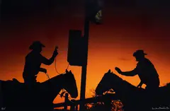 Dieter Blum, Cowboy Telefon, Texas (Adventure America), 1992, Color photograph