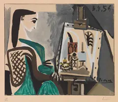 Pablo Picasso, Femme dans l'Atelier, 1956, Pochoir