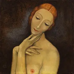 Bruno Paul Seener, Halbakt, 1920, Oil on canvas
