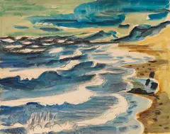 Bewegte See by Max Pechstein, 1923, Watercolor, sold Jun 2017