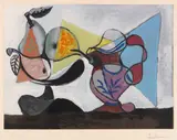 Pablo Picasso, Nature morte aux poires et au pichet (Still Life with Pears and Pitcher), 1960, Etching and aquatint in colors