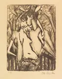 Otto Mueller, Zigeuner-Liebespaar 2, 1921/22, Lithograph