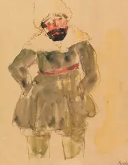 Stehender Sibirier by Emil Nolde, 1913, Watercolor, sold Jun 2017
