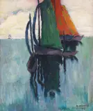Eduard Dollerschell, Windstille, 1918, Oil on canvas