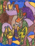 Adolf Hölzel, Ohne Titel (Figuren), Ca. 1920, Pastel
