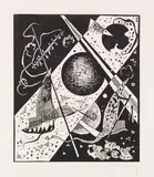 Kleine Welten VI by Wassily Kandinsky, 1922, Holzschnitt auf festem Papier, sold Jun 2017