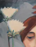 Dorothea Maetzel-Johannsen, Blüten und weiblicher Kopf (Fragment)