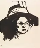 Emil Nolde, Johanna (Johanna Schiefler, Tochter von Gustav Schiefler), 1911, Lithograph
